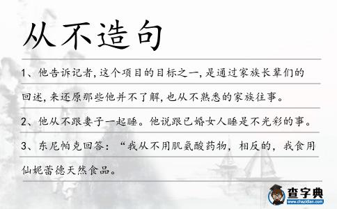 從不造句