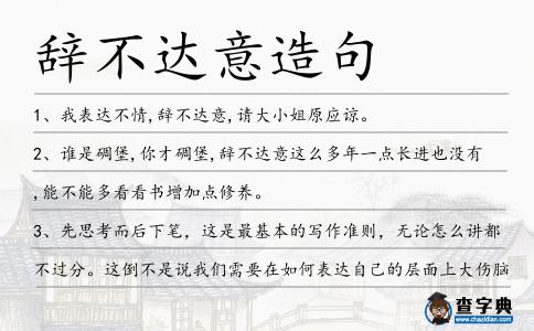 辭不達意造句