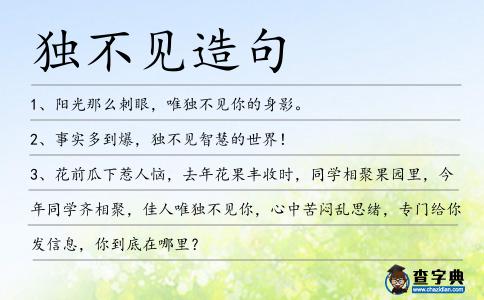 獨不見造句