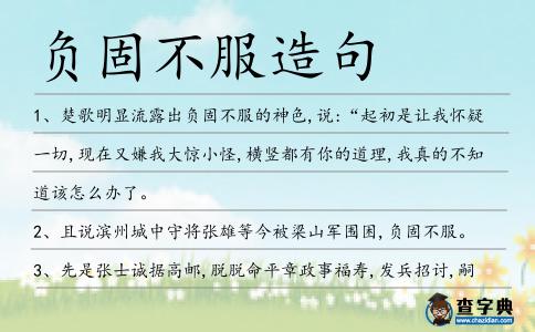 負固不服造句