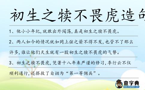 初生之犢不畏虎造句