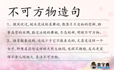 不可方物造句