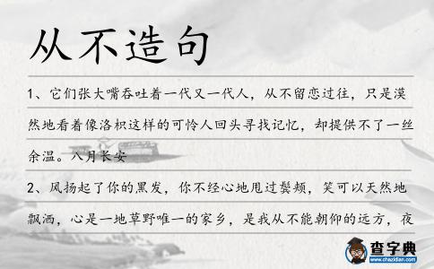 從不造句