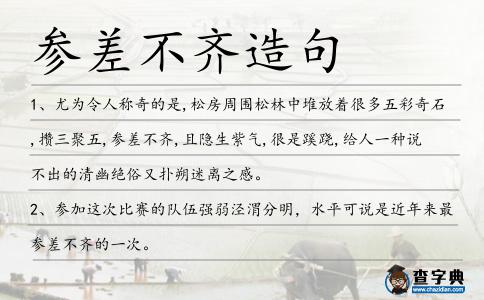 參差不齊造句
