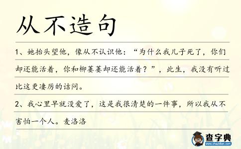 從不造句