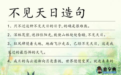 不見天日造句
