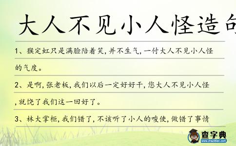 大人不見小人怪造句