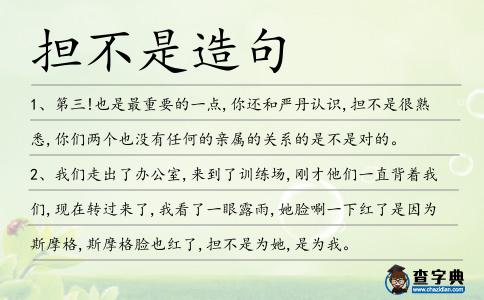擔不是造句