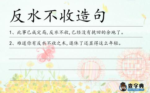 反水不收造句