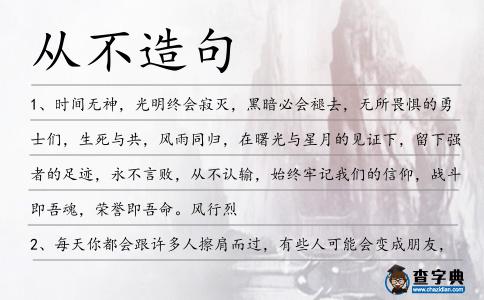 從不造句