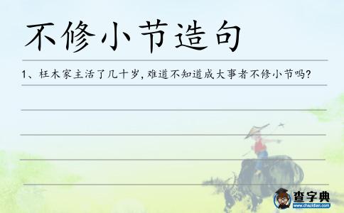 不修小節(jié)造句