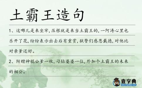 土霸王造句