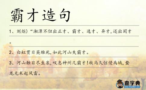 霸才造句