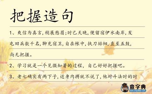 把握造句