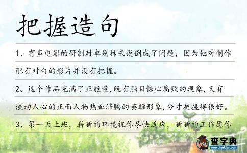 把握造句