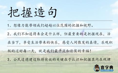 把握造句