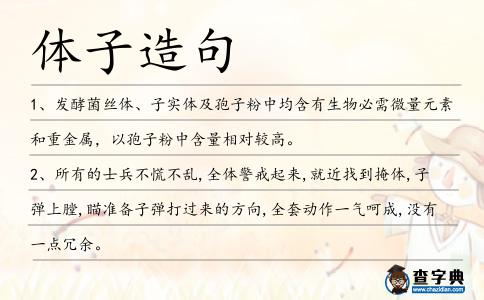體子造句