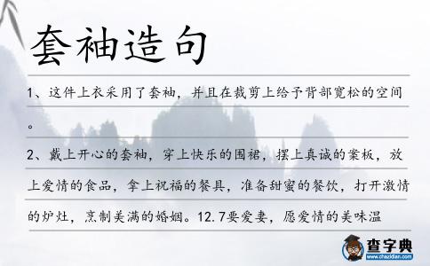 套袖造句