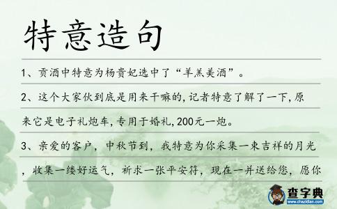 特意造句