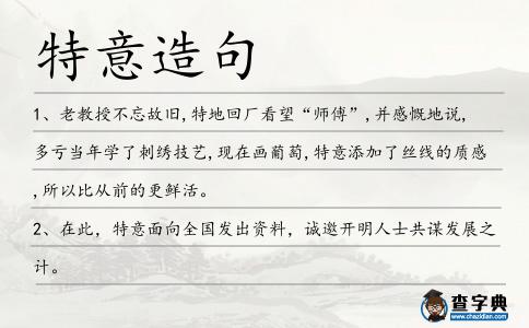 特意造句