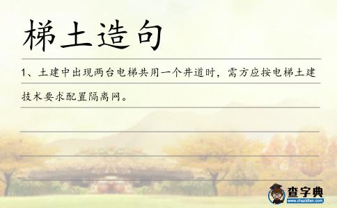 梯土造句