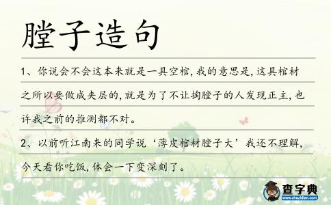 膛子造句