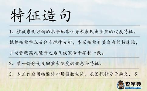 特征造句