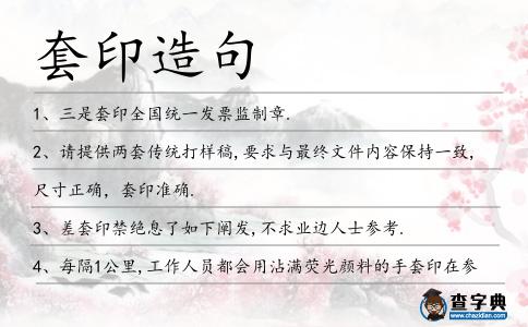 套印造句