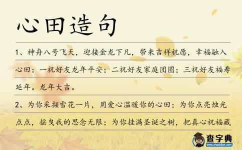 心田造句