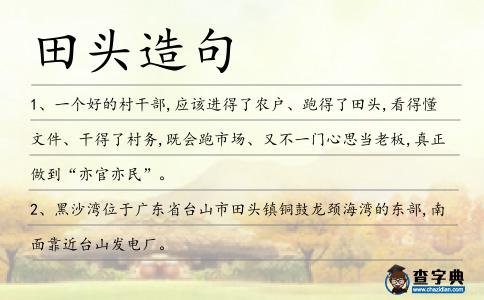 田頭造句