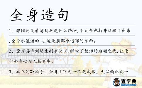 全身造句