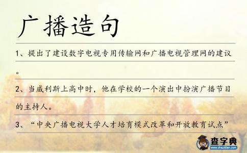 廣播造句