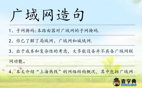 廣域網(wǎng)造句