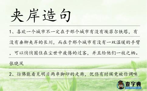 夾岸造句