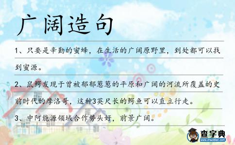 廣闊造句