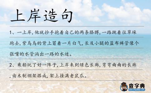 上岸造句