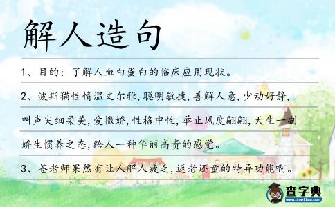 解人造句