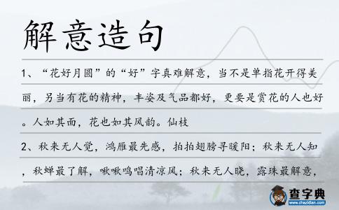 解意造句