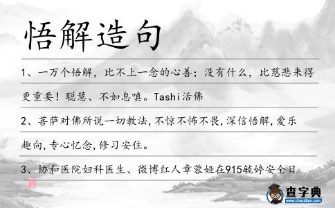 悟解造句