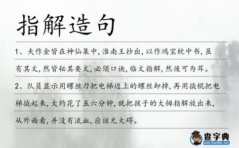 指解造句