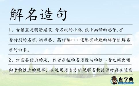 解名造句