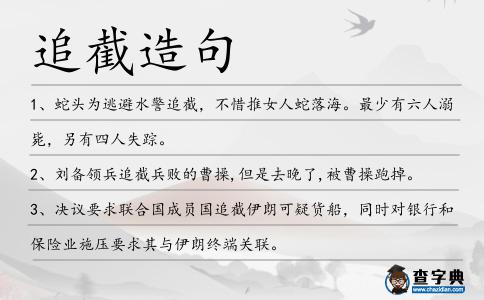 追截造句