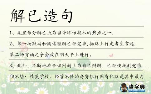 解已造句