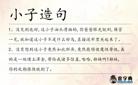 小子造句