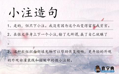 小注造句