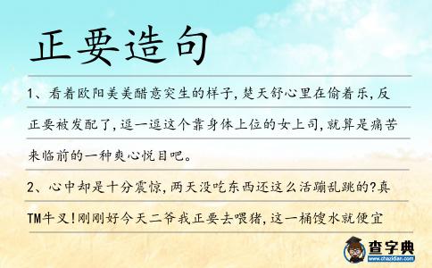 正要造句