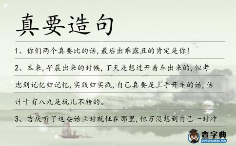 真要造句