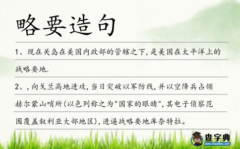 略要造句