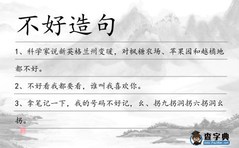 不好造句
