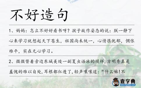 不好造句
